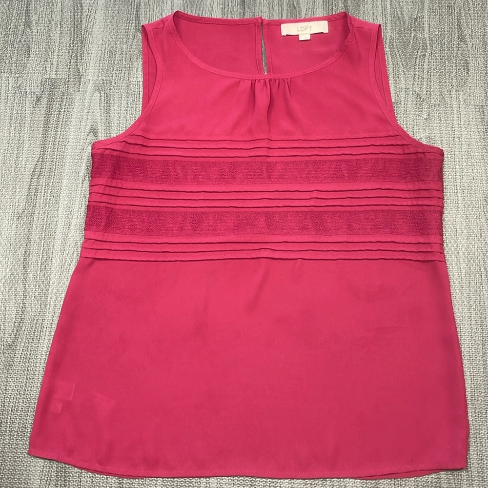 LOFT Maroon Sleeveless Blouse - Women’s Size S